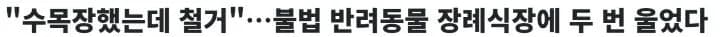 불법 장례식장 뉴스 기사 1