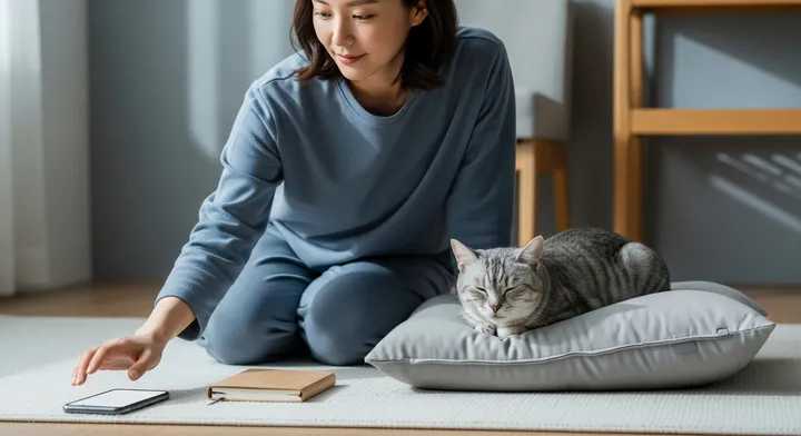 고양이 죽었을 때 첫 대응을 정리하는 보호자의 모습
