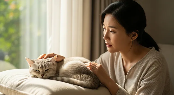고양이 집에서 안락사 상담 전 보호자 걱정
