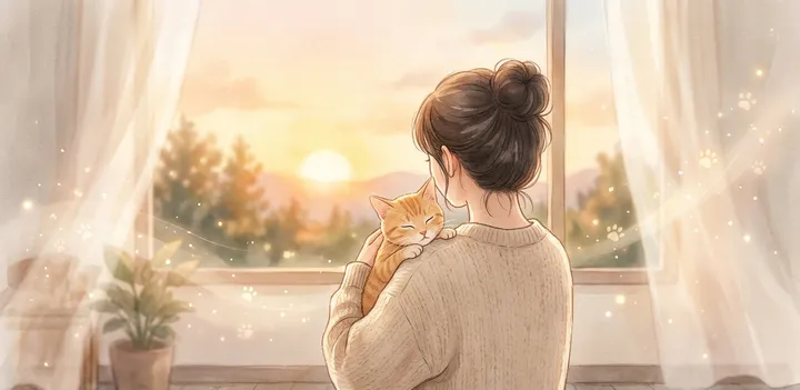 고양이 죽으면 눈을 뜨고 있는 모습