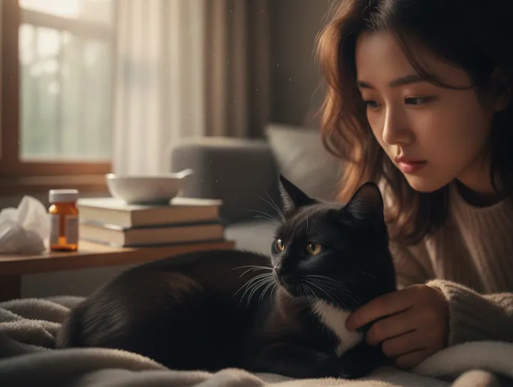 고양이 죽기 전 증상을 보이는 모습