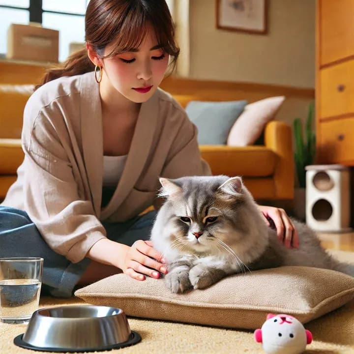 고양이 신부전 말기 증상으로 걱정하는 보호자