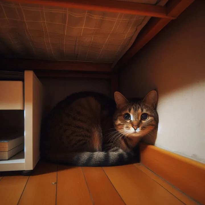 고양이 스트레스 급사 전 행동 이미지