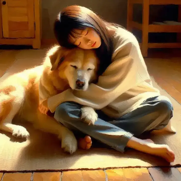 강아지 마지막 순간 이미지