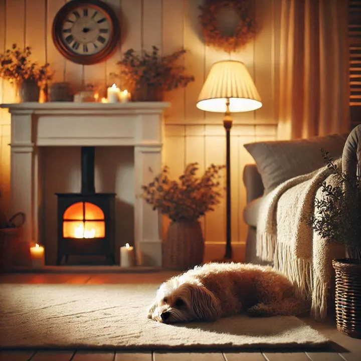 강아지도 죽음을 알고 구석을 간 모습