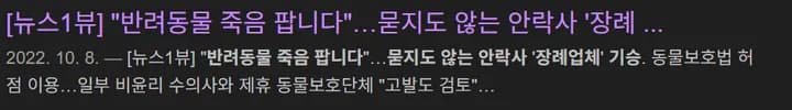 집에서 강아지 안락사 뉴스
