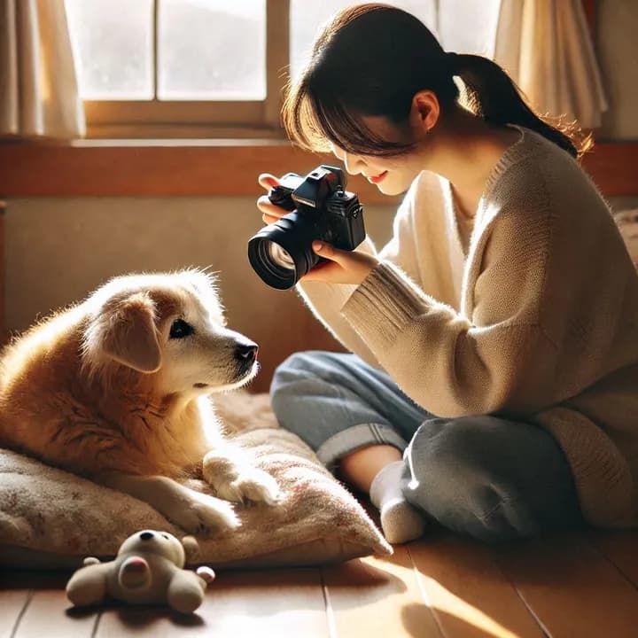 강아지 미지막 소중한 추억 이미지