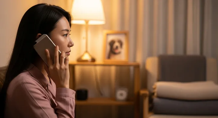 반려견 장례 준비 체크리스트 확인하는 보호자