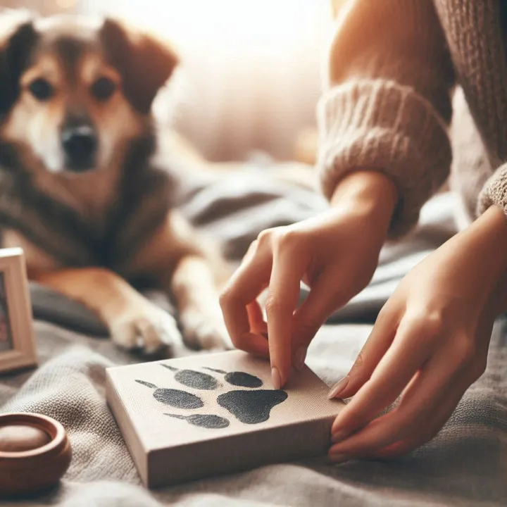 강아지 발도장 이미지