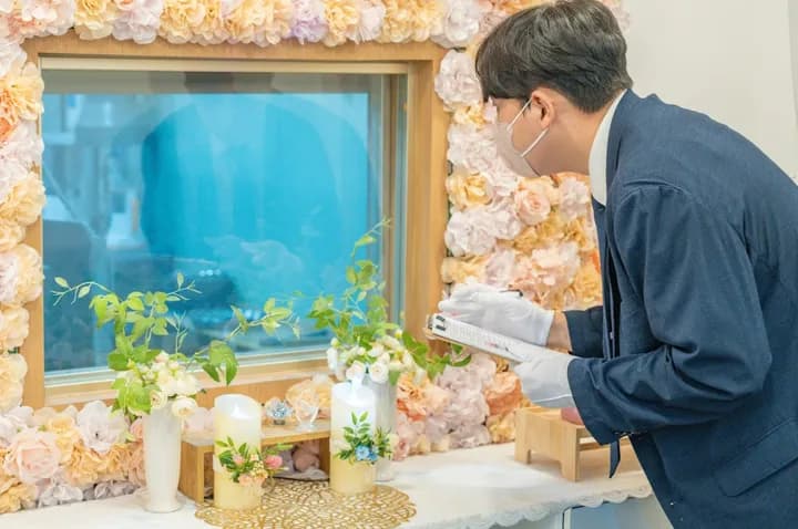 강아지 무지개다리 증상 이후 합법 장례식장 상담 모습