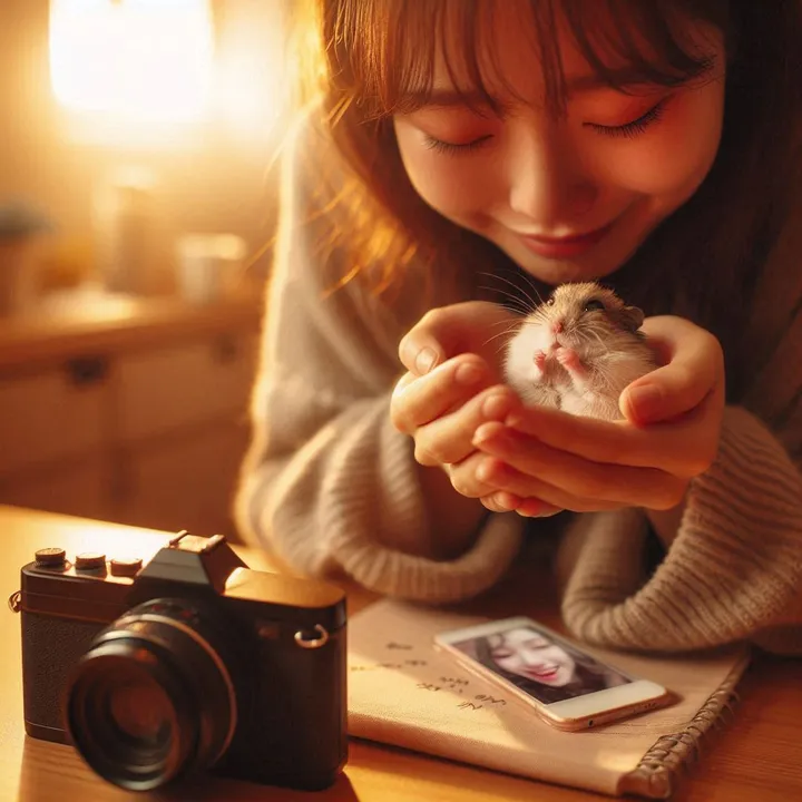 햄스터 죽기 전 증상 확인 후 기록을 남기는 보호자