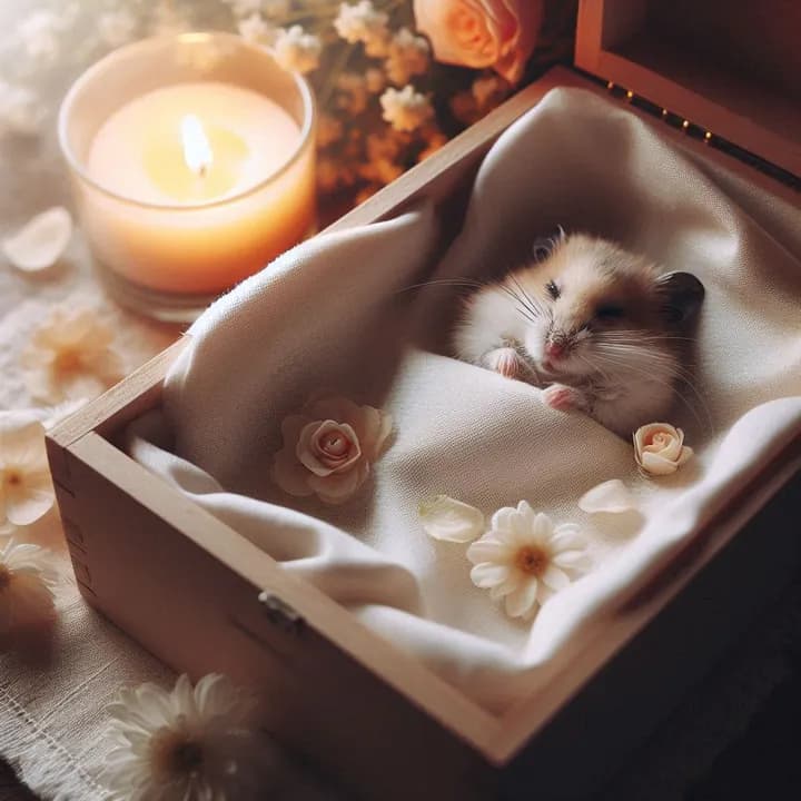 햄스터 장례 하는 이미지