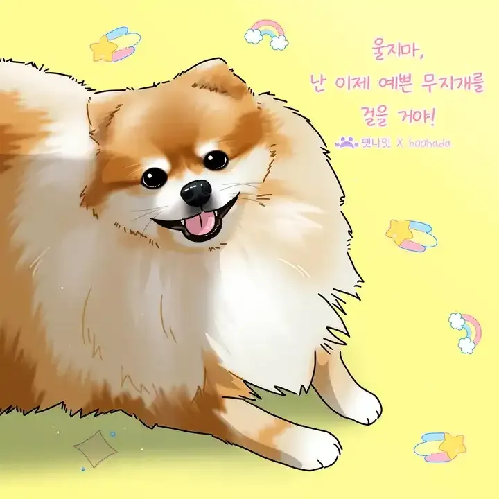 펫나잇 장례 혜택으로 강아지 그림 이미지