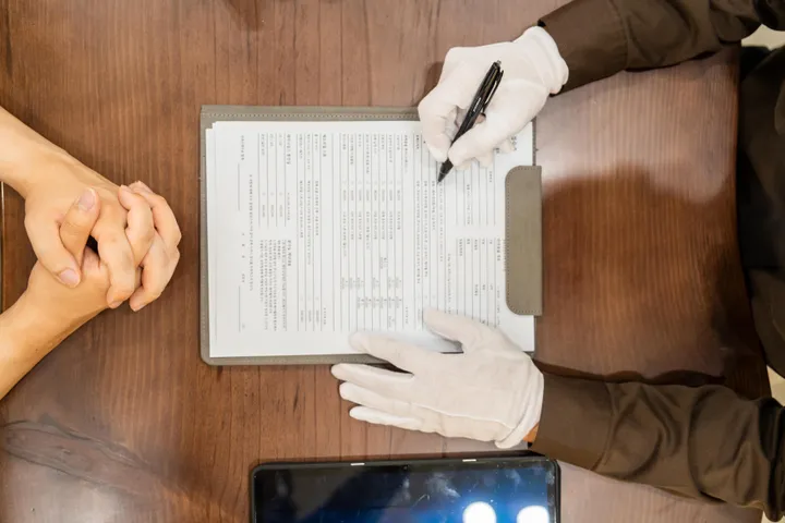 반려동물 장례 절차 상담 모습