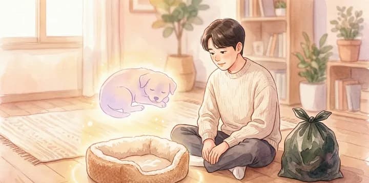 애완동물 사체 쓰레기봉투 대신 장례 방법을 고민하는 보호자