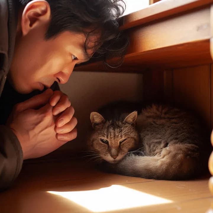 노묘 죽기 전 행동 이미지