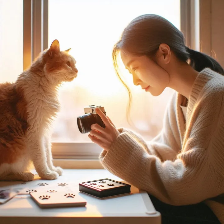 노묘 죽기 전 추억 남기기 이미지